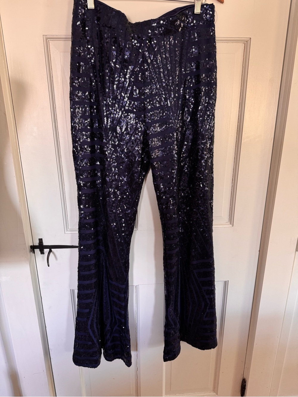 Fabulous Navy 70s Style Sequined Bellbottoms NWOT